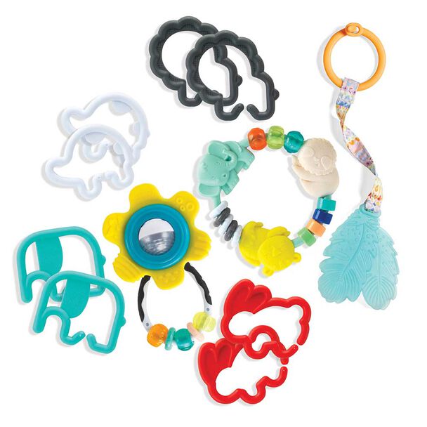 Set de Accesorios Estimulacion Bebe Mordedores y Sonajeros Infantino