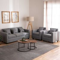 Juego de Living Muebles MPR Charlotte 3-1-1 Cuerpos Gris