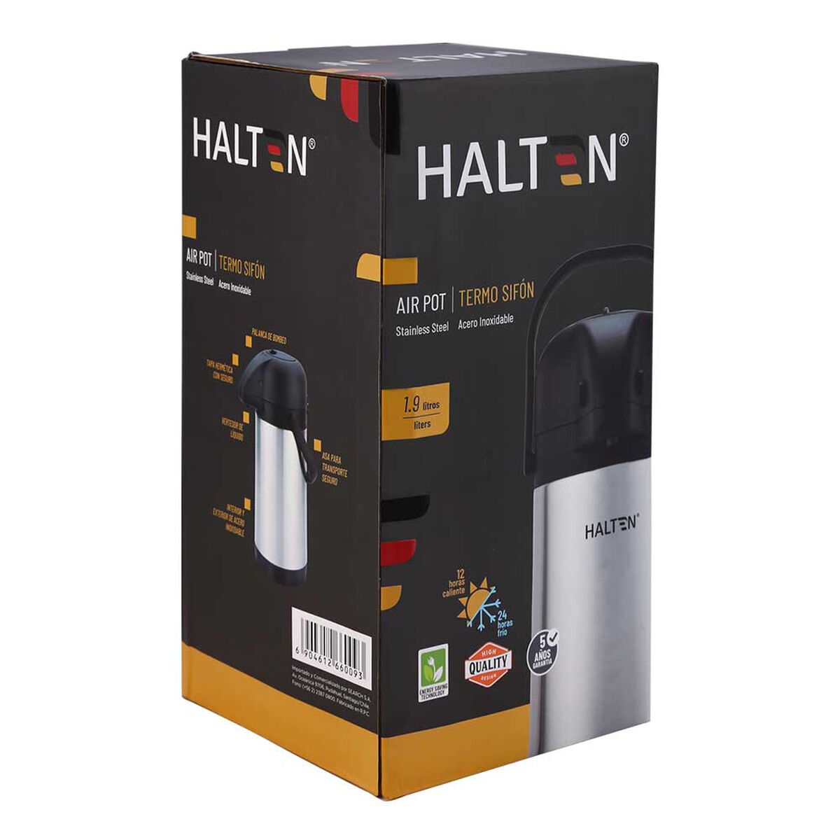 Termo Halten Sif&oacute;n 1.9 Lt&nbsp;Acero