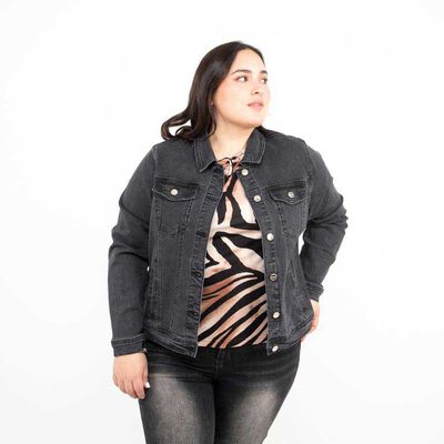 Chaqueta Denim Mujer Extralindas Negro