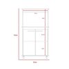 Mueble para Microondas TuHome Manchester Wengue 2 Puertas