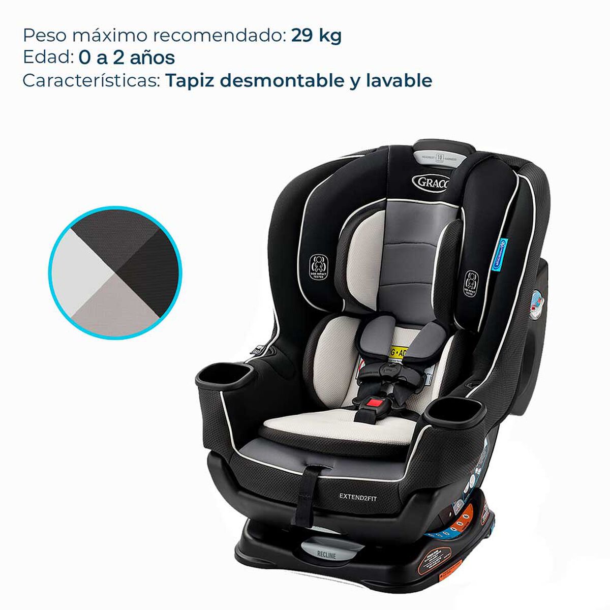 Silla de Auto Convertible Extend2fit Gothan Graco