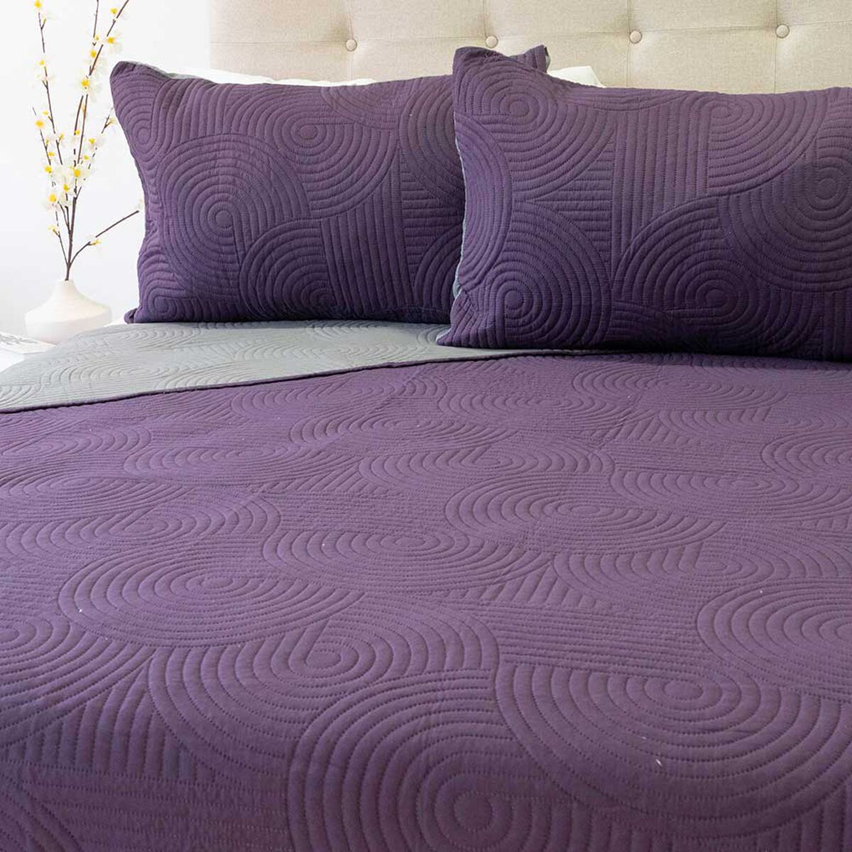 Quilt Doral King Obispo Gris Origins