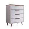 Cómoda Onessta New Conect 4 Cajones Blanco Jatoba