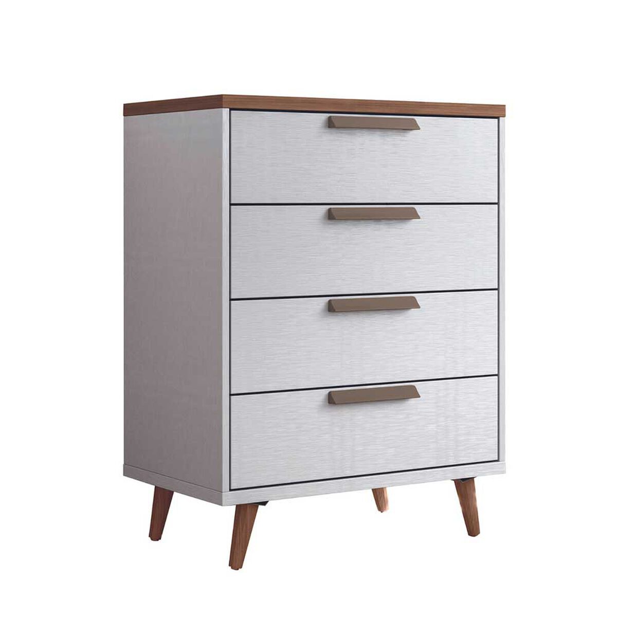 Cómoda Onessta New Conect 4 Cajones Blanco Jatoba
