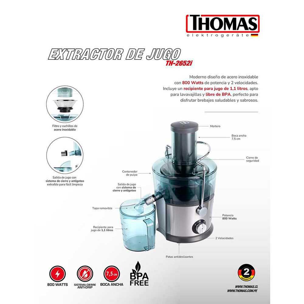 Extractor de Jugo Thomas TH-2652i 1 lts. | Abc