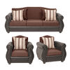 Juego de Living Innovamuebles Azucena Sofá 3 Cuerpos + Dos Sillones 1 Cuerpo Chocolate 