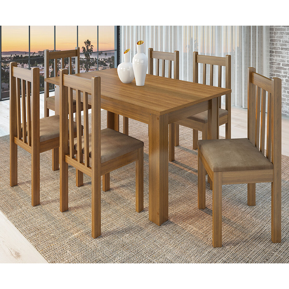 Juego de Comedor Roca Don Osvaldo 6 Sillas