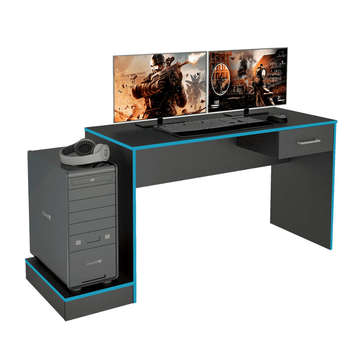 Escritorio Exit Gamer Negro Azul