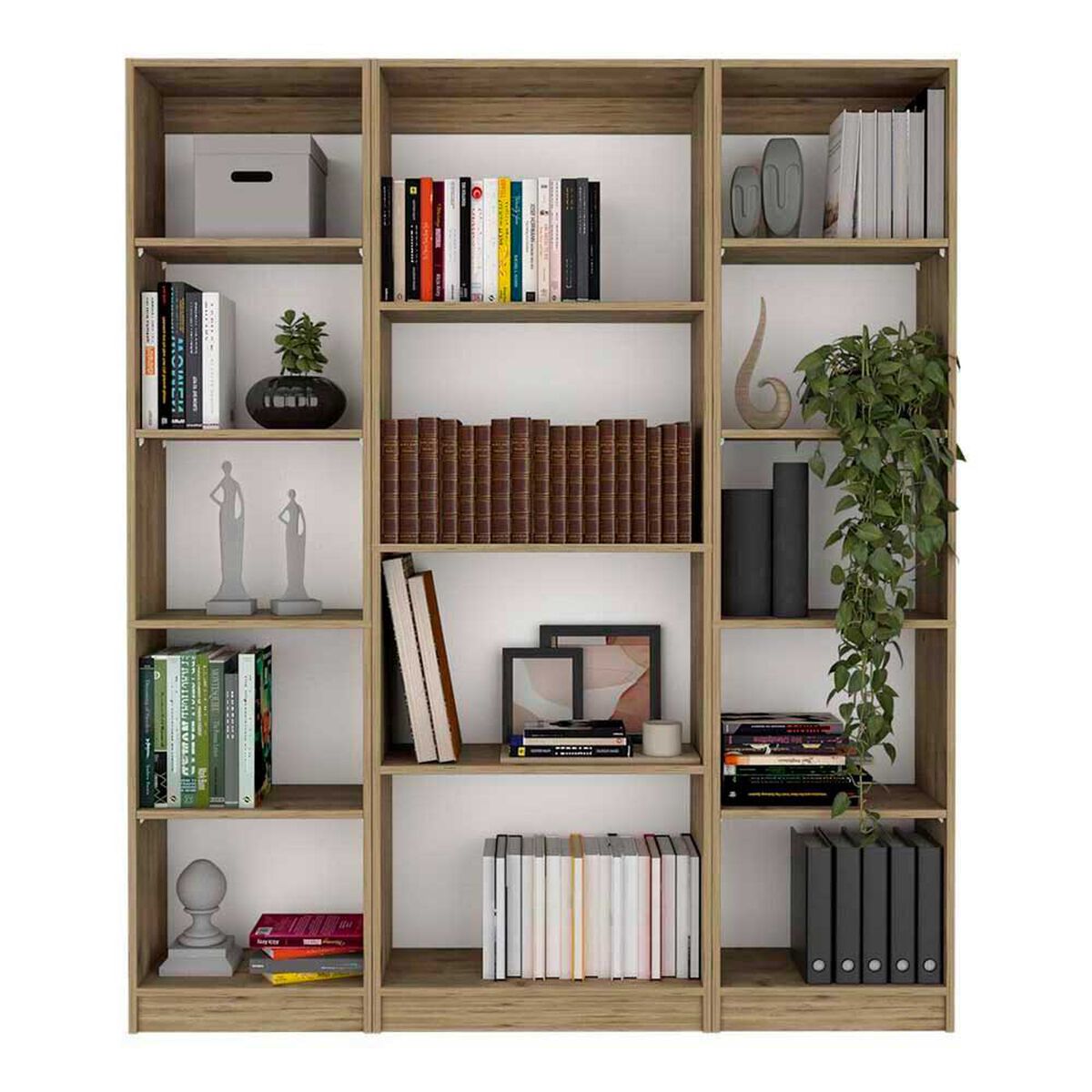 2 Estantes 45 cm + Estante 4 Repisas TuHome Home Macadamia