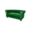 Sofá Barra Design Chesterfield 2 Cuerpos Verde