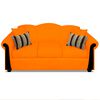 Juego de Living Elegant Michigan + Sitiales Tela 5 Cuerpos Oro