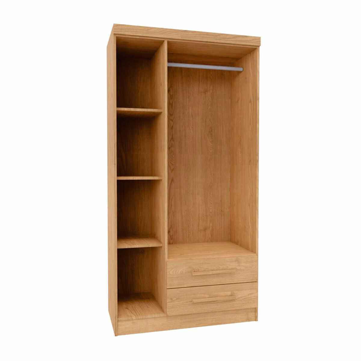 Closet Yardas Leticia 3 Puertas 2 Cajones Nogal