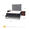 Cama Europea CIC King Premium + Respaldo + Veladores