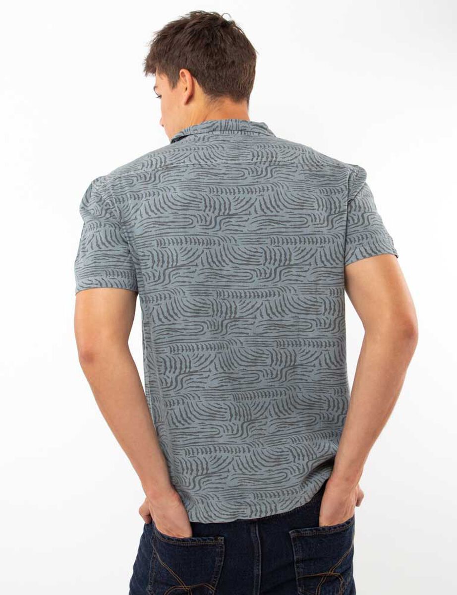 Camisa Lino Manga Corta Hombre Fiorucci