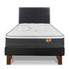 Cama Europea Flex 1,5 Plazas Mallorca + Respaldo Modern