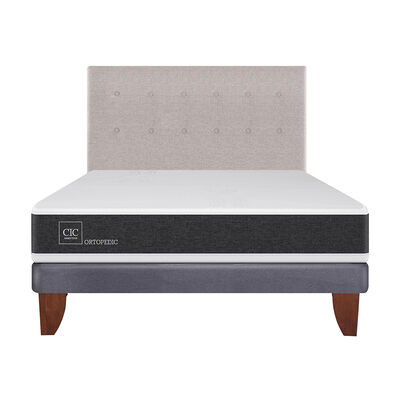 Cama Europea CIC 2 Plazas Ortopedic + Respaldo Tigris