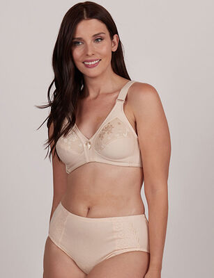 Imagen 1 del producto Calzón Maxi Algodón Elasticado Encaje BEIGE, BLANCO, NEGRO