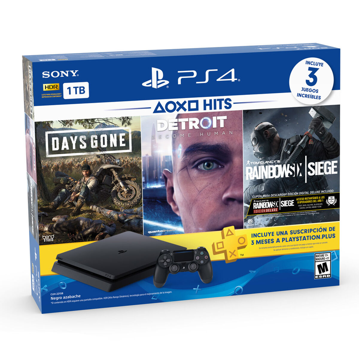 Consola PS4 Hits Bundle 5 1TB + 3 Juegos