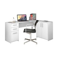 Escritorio Home Mobili Kia 2 Cajones 3 Puertas Blanco