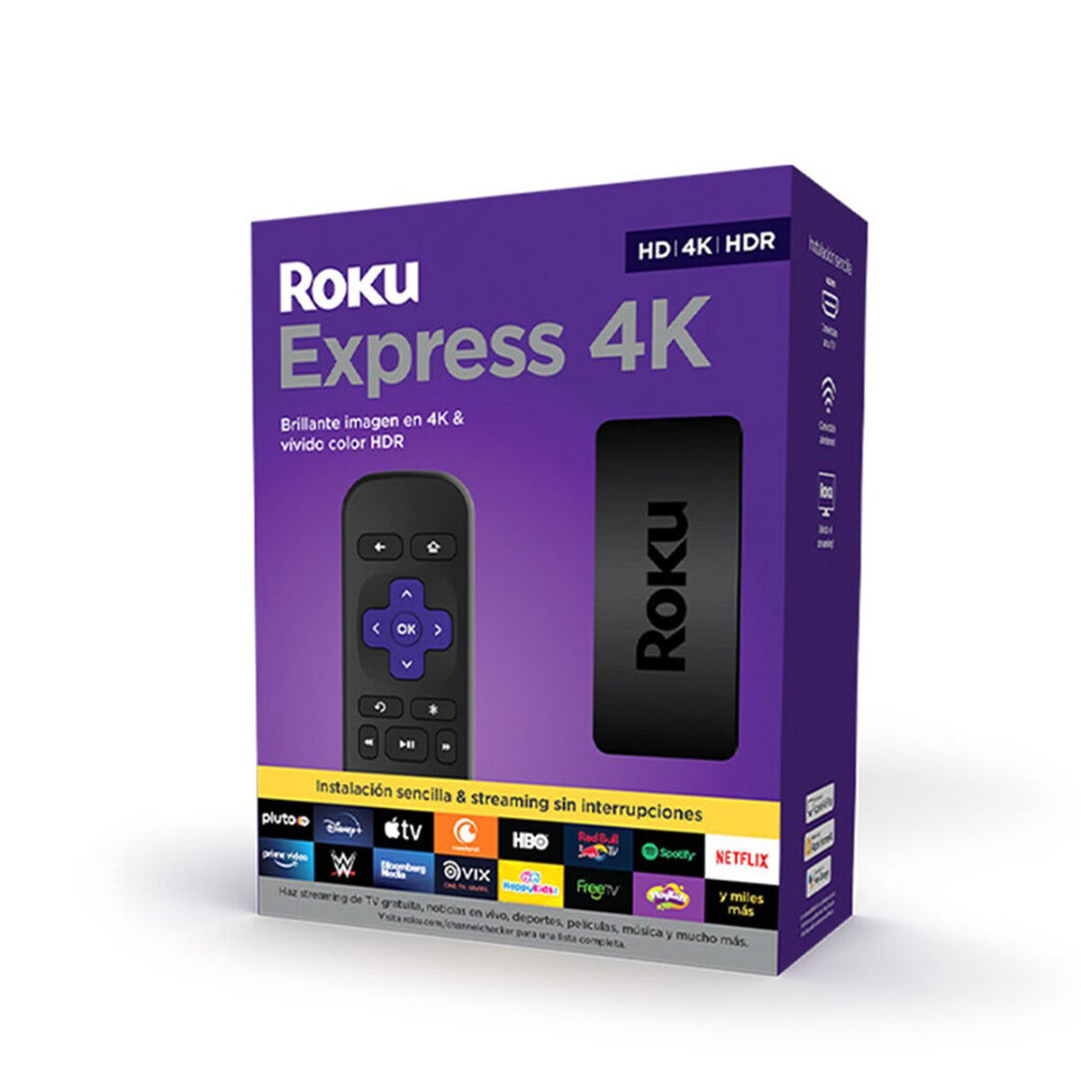 Combo LED 32" Hyundai HY32HS20 Smart TV HD + Reproductor Streaming Roku Express 4K