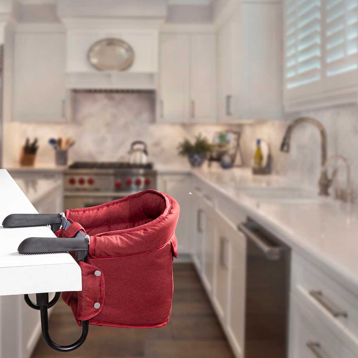 Silla de Comer Eat & Bear Sujeción de Mesa Portable Roja Bebesit