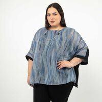 Blusa Manga 3/4 Mujer Extralindas Azul, Cafe, Fucsia