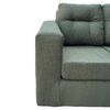 Juego de Living Kea Nize Sofá 3 Cuerpos + Dos Pouf Tela Verde Menta