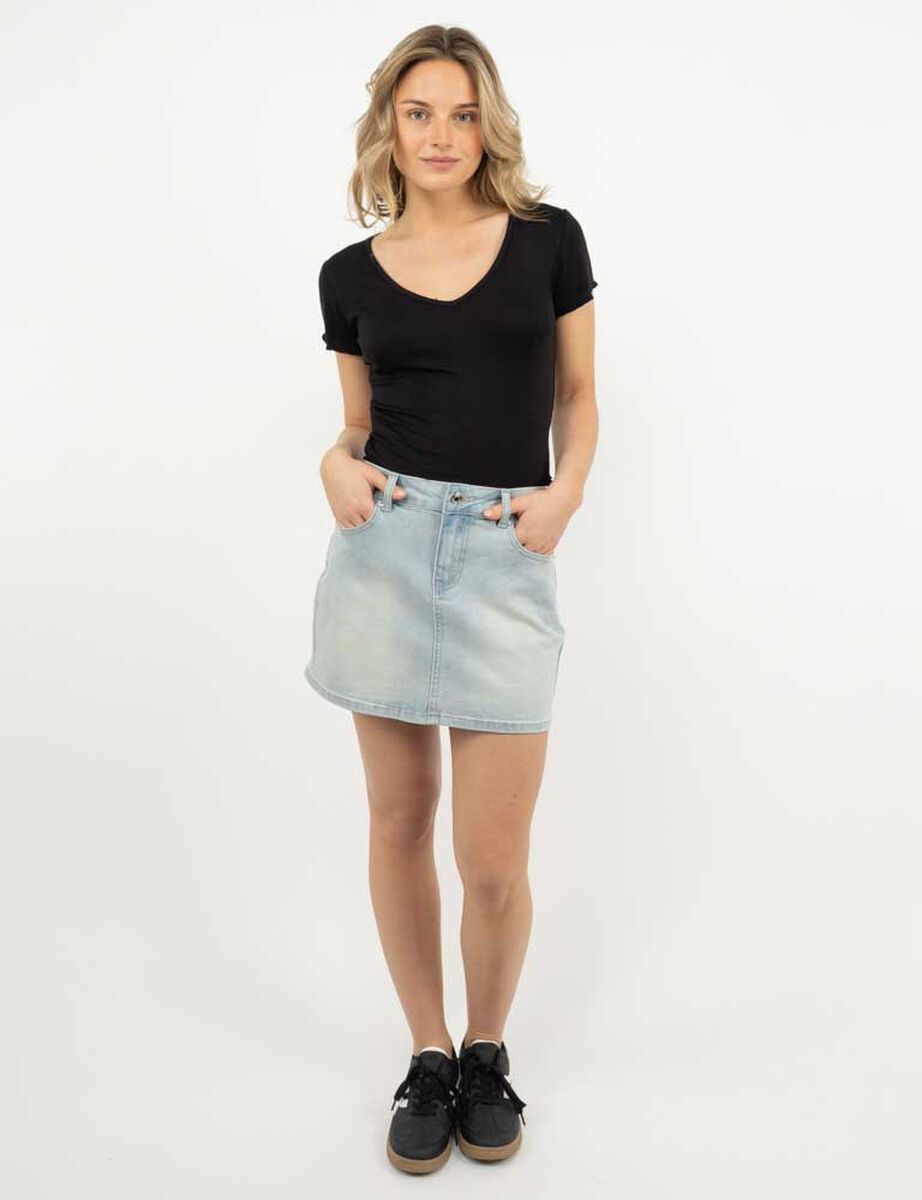 Falda Mini Denim Mujer Icono