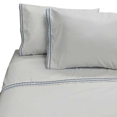 Juego de Sábanas Bordada Illusions Microfibra 2 Plazas Celeste