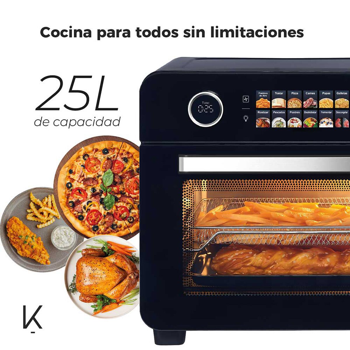Horno Freidora Kitchen-it Smart Edition 25L 25 lts.