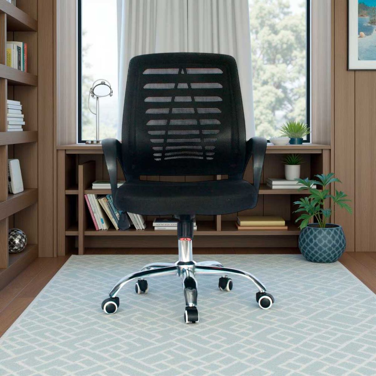 Silla de Escritorio Arthome Barcelona Negra