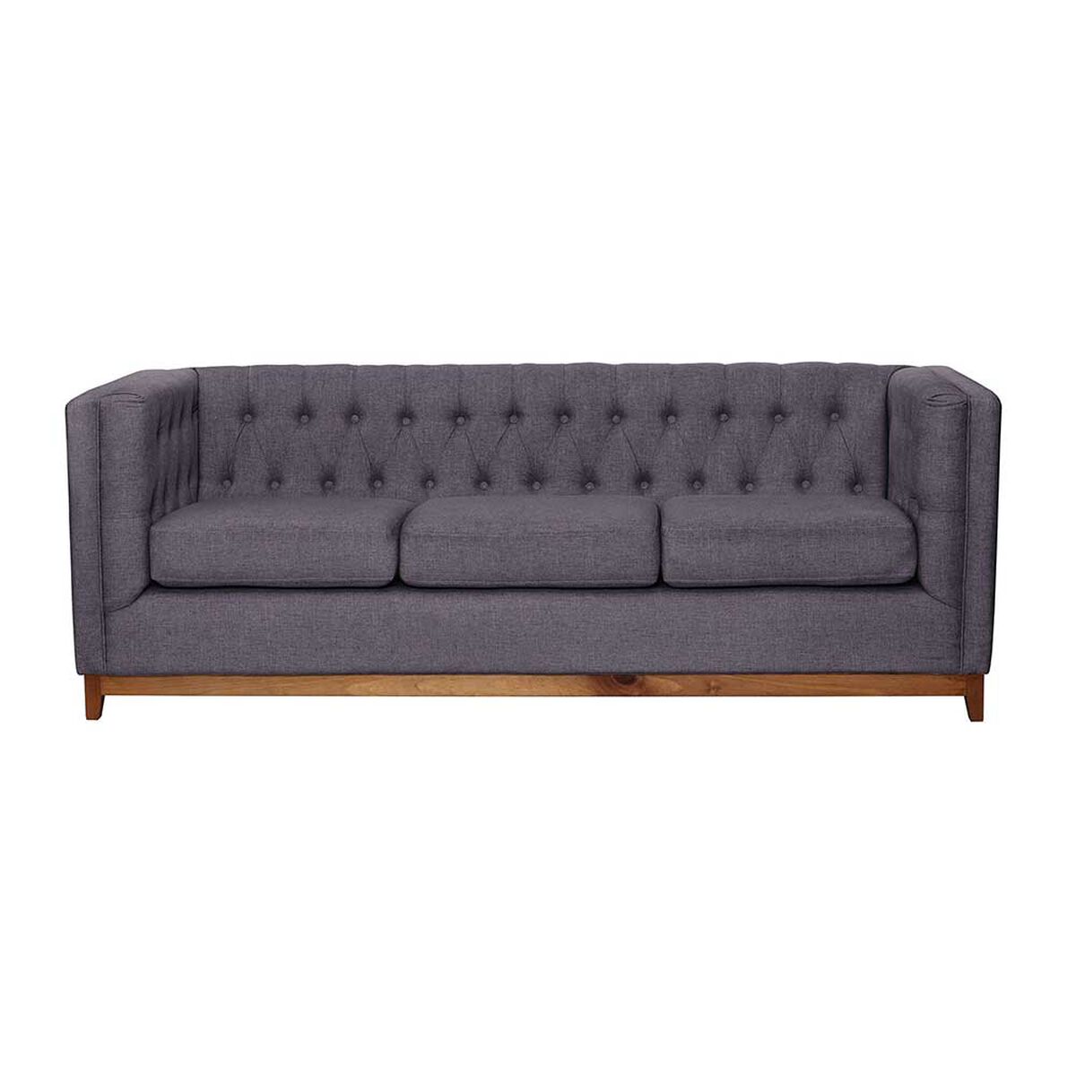 Sof&aacute; Latam Home Roma 3 Cuerpos Gris Oscuro