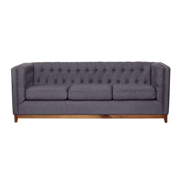 Sofá Latam Home Roma 3 Cuerpos Gris Oscuro