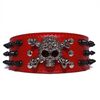 Collar Mascan Grueso Calavera Puntas Redondas Eco cuero para Perro