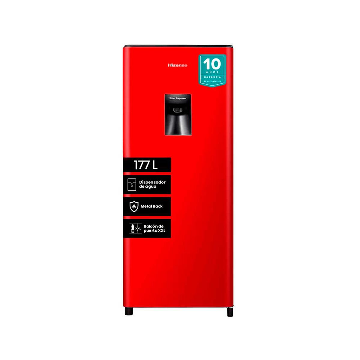 Refrigerador Fr&iacute;o Directo Hisense HRO179RD 177 lts.