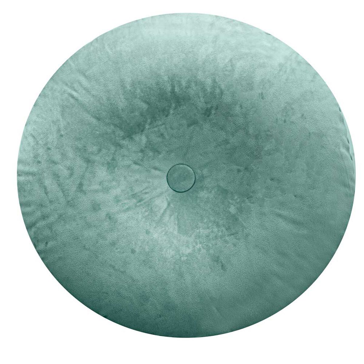 Cojín Velvet Redondo con Botón Dreams Liso Menta 40 cm