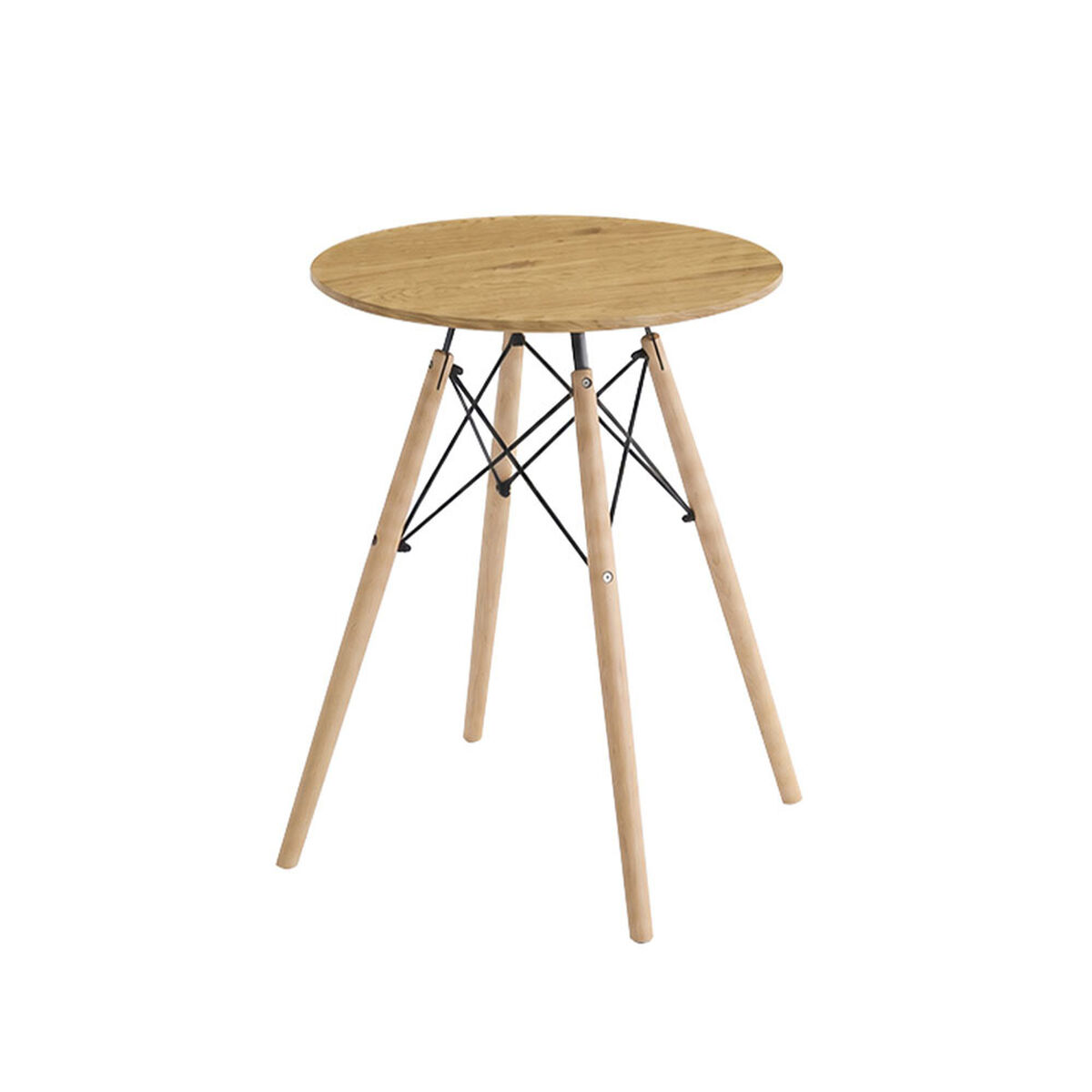 Juego de Comedor Vekkahome Loft Duna 4 Sillas Caf&eacute;
