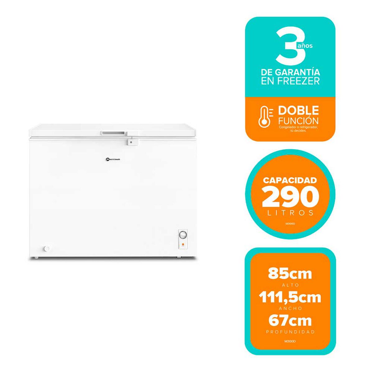 Freezer Horizontal Mademsa M300D 290 lts&nbsp;