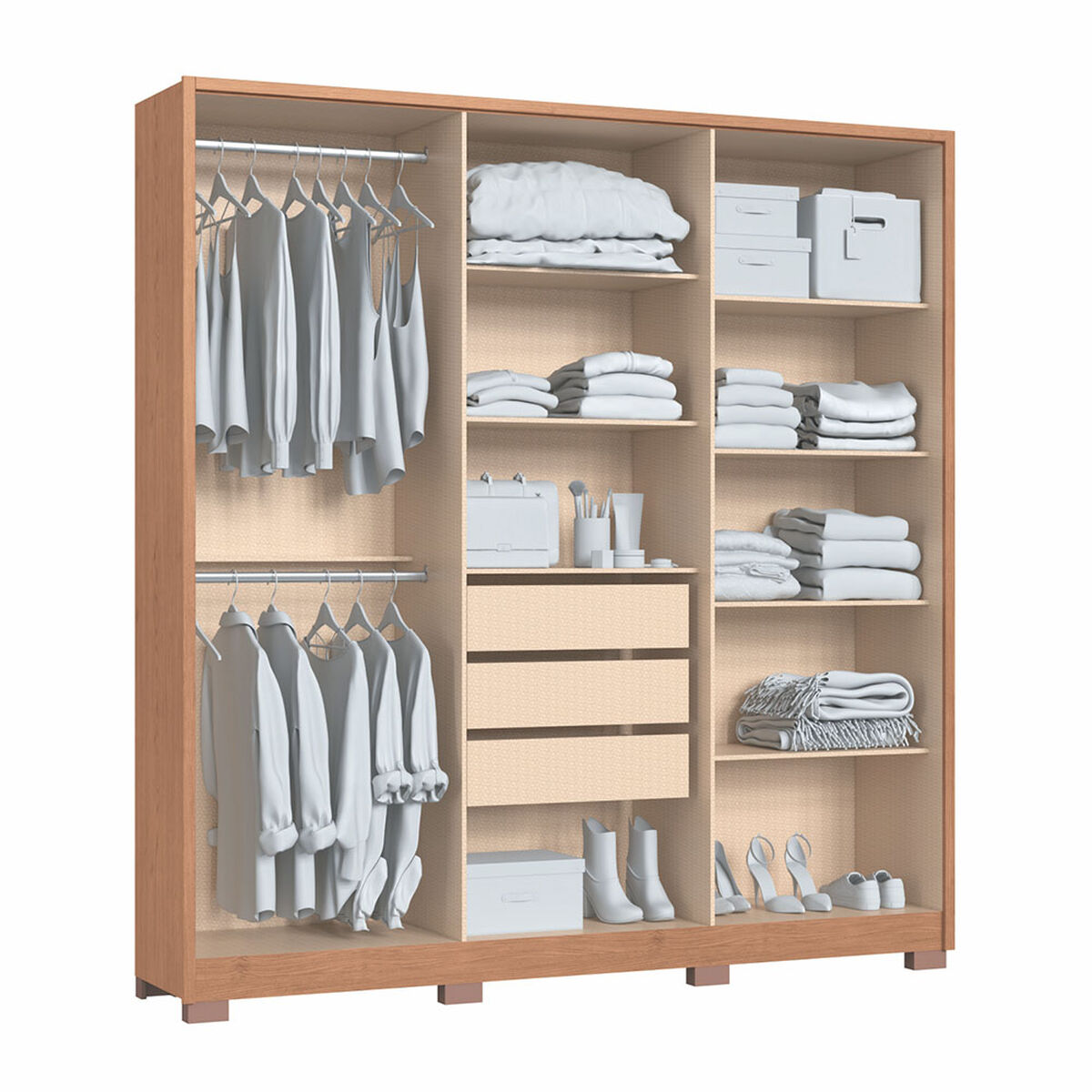 Closet Vekkahome Safira 6 Puertas 3 Cajones