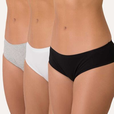 Pack 3 Pantaleta de Algod&oacute;n sin Demarcaci&oacute;n Flores
