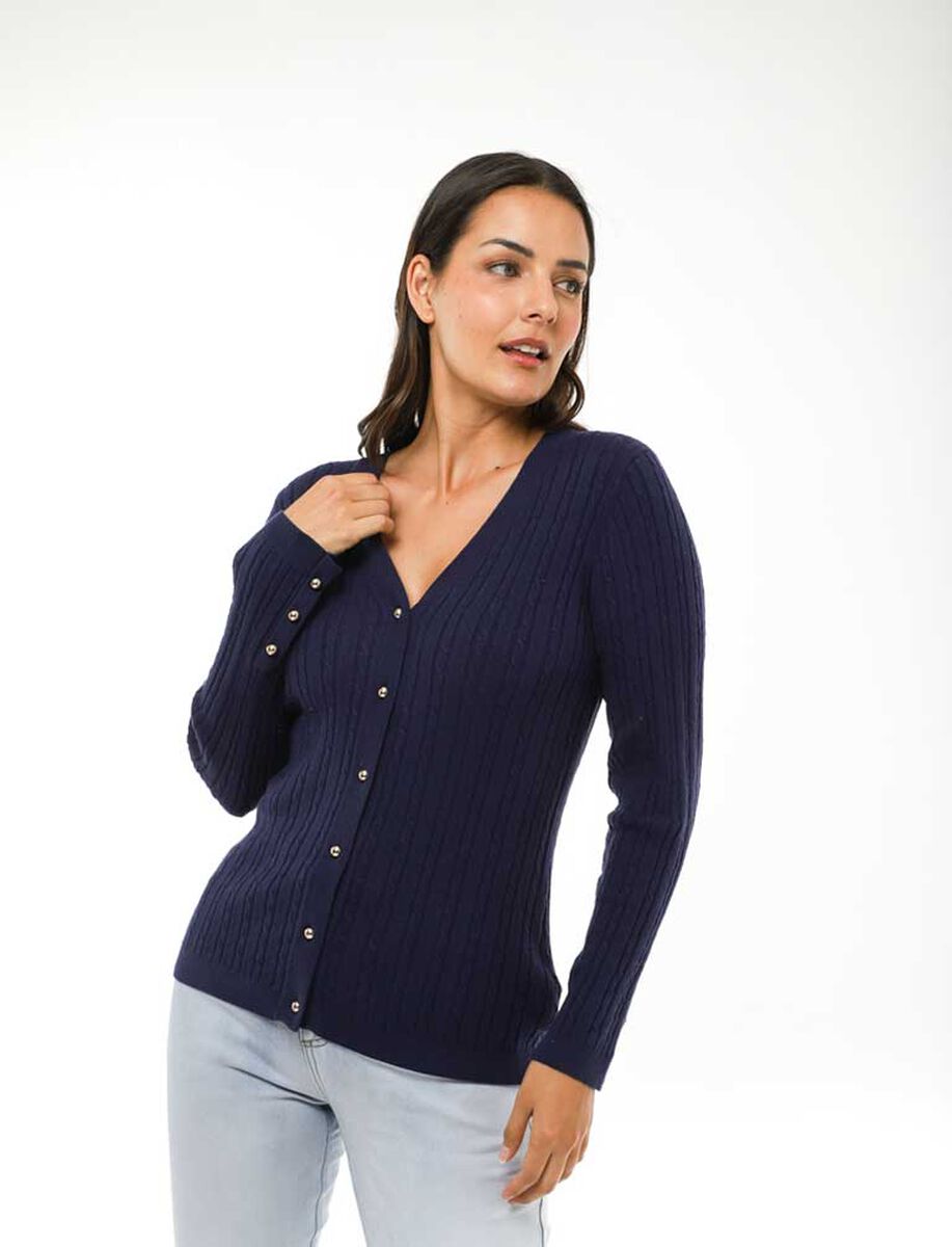Sweater Botones Mujer Zibel