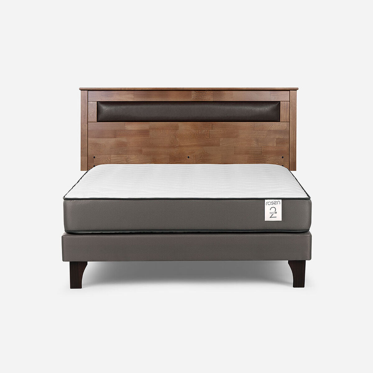 Cama Europea Rosen 2 Plazas New Style 2 Plus + Respaldo Ferrara