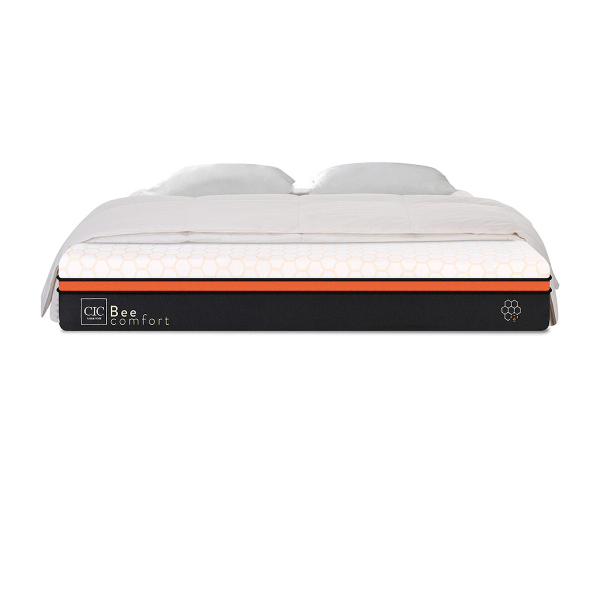 Colch&oacute;n CIC 2 Plazas Bee Comfort + Almohadas + Plum&oacute;n