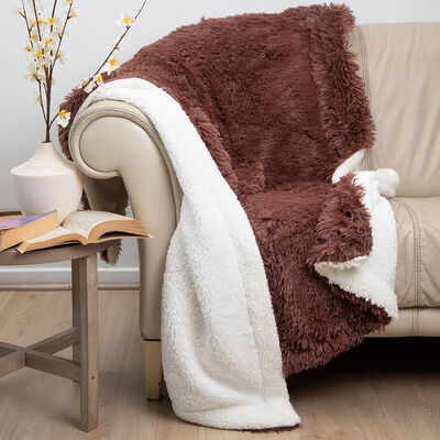 Manta Plush Sherpi Deluxe 127X152 Café