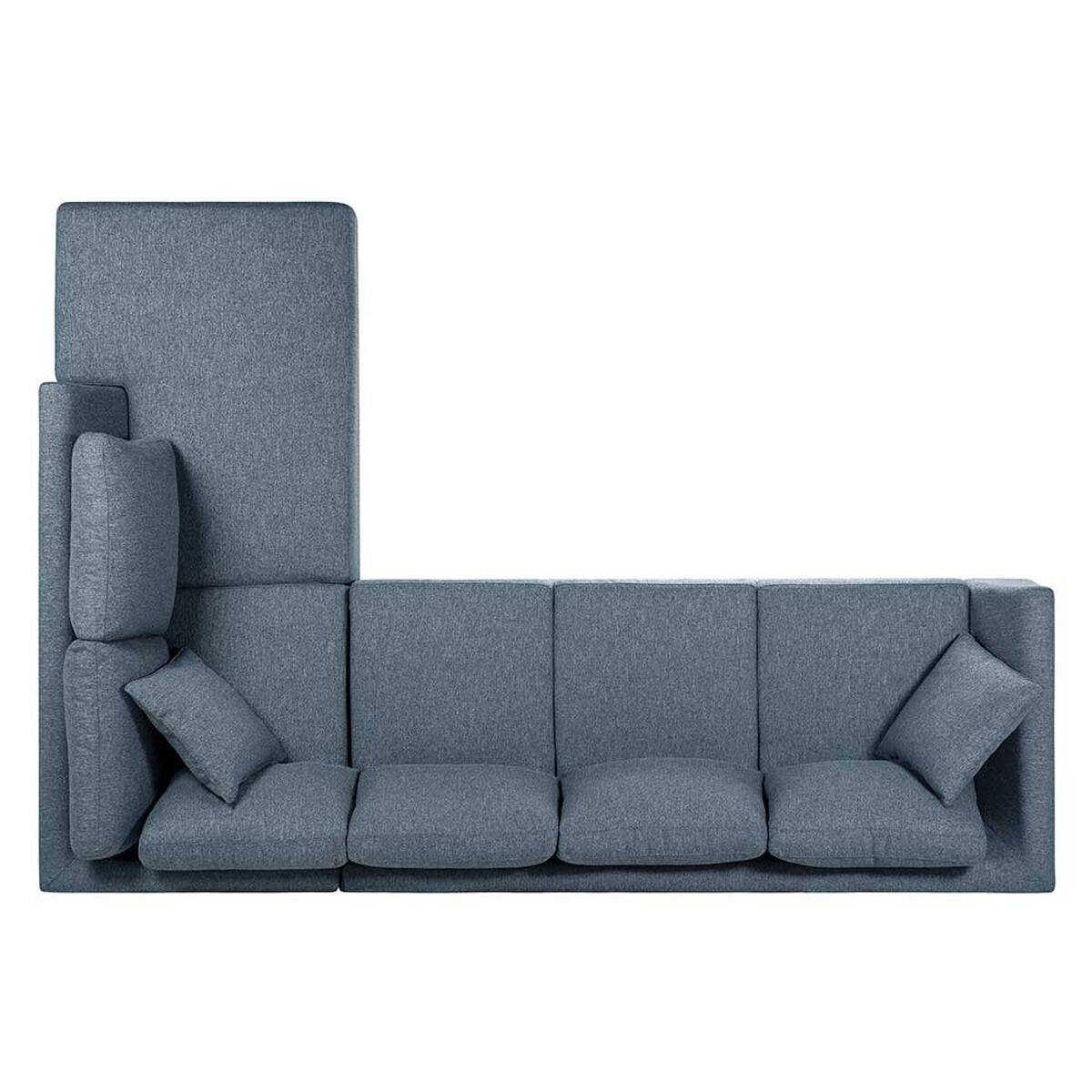 Sofá Seccional Derecho Rosen Carter 3-1 Cuerpos Denim