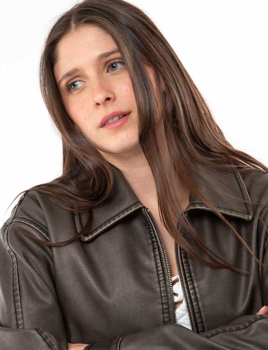 Chaqueta Ecocuero Mujer Icono