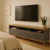 Rack TV Amuv Olmo Hasta 80" Gris