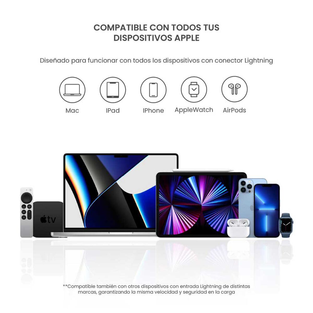 Cable de Carga Levo Lightning 1M