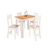 Juego de Comedor Altavision Adriana 4 Sillas Blanco Miel